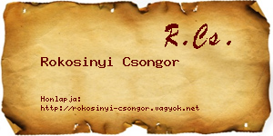 Rokosinyi Csongor névjegykártya